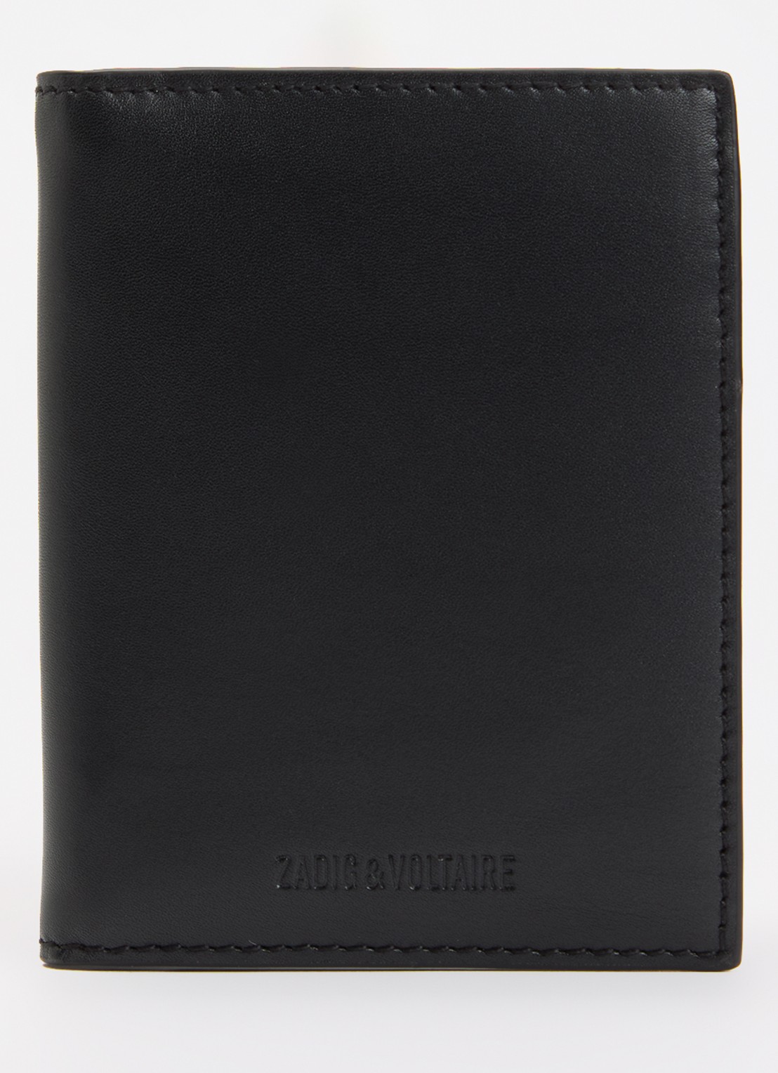 Zadig&Voltaire Pasjeshouder van leer - voorkant 2 zwart