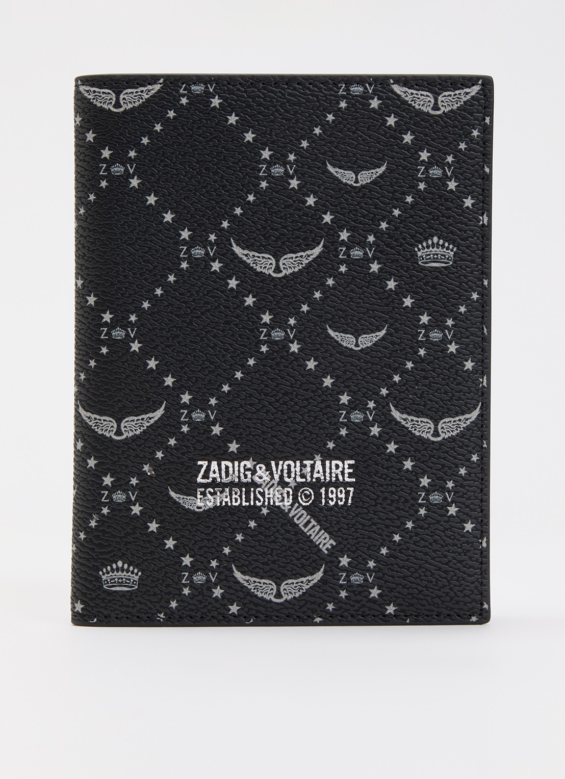 Zadig&Voltaire Paspoortetui met logo - voorkant zwart