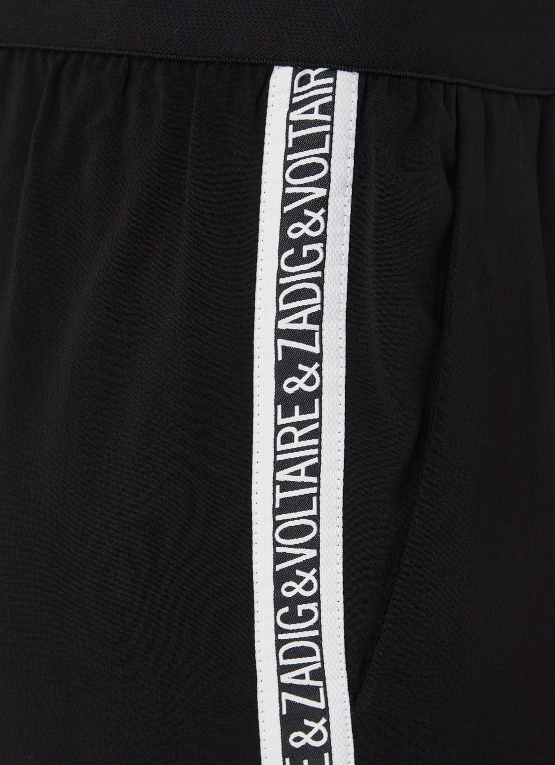 Zadig&Voltaire Paula Band slim fit trackpants met logoband - detail 3 zwart