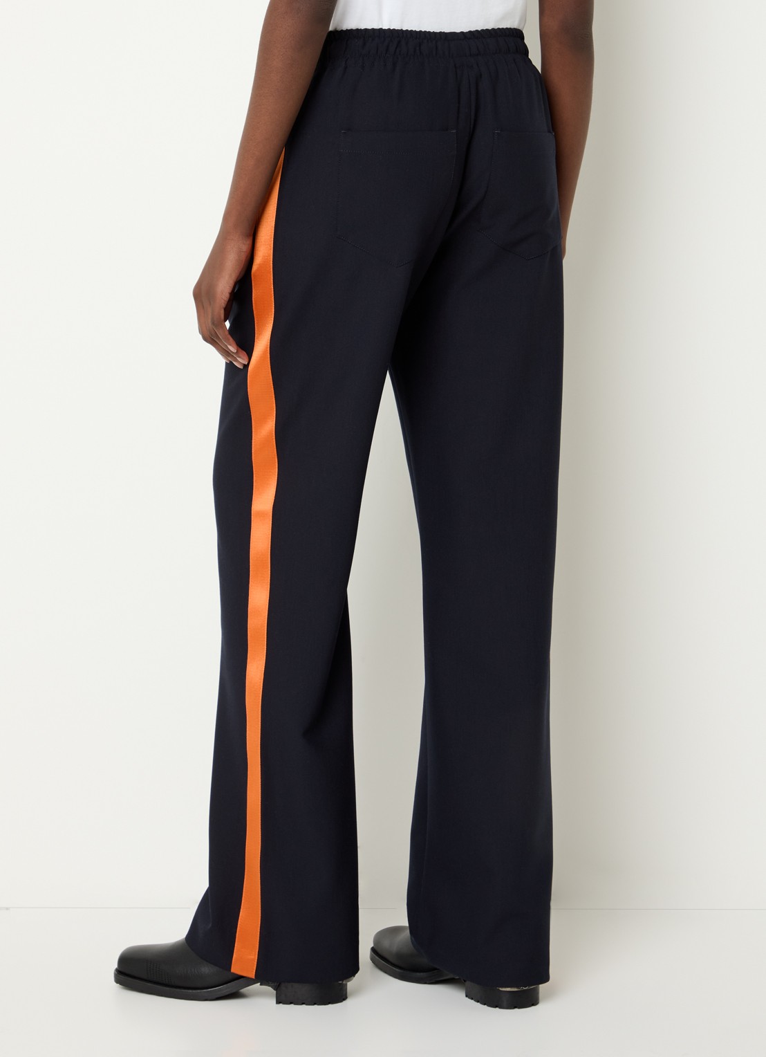 Zadig&Voltaire Poma high waist loose fit joggingbroek met steekzakken - achterkant donkerblauw
