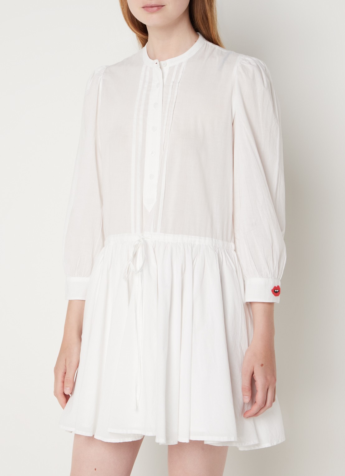 Zadig&Voltaire Ranil mini jurk met backprint  - achterkant 3 wit