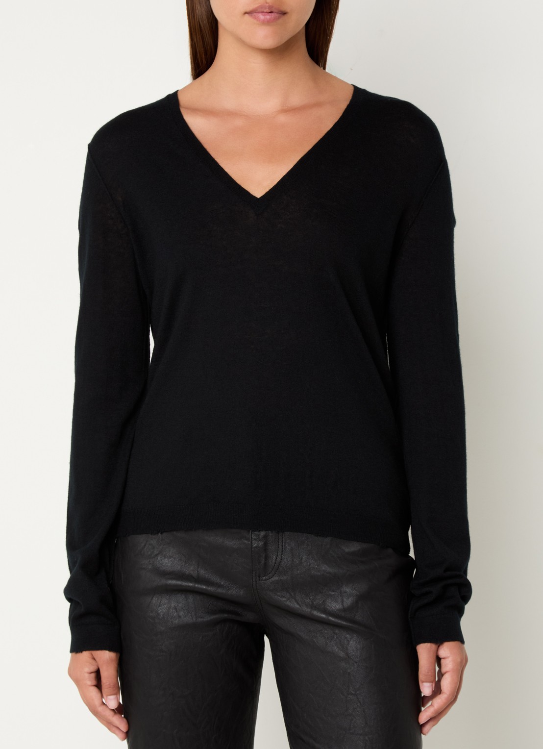 Zadig&Voltaire Rivy fijngebreide pullover van kasjmier - detail 3 zwart