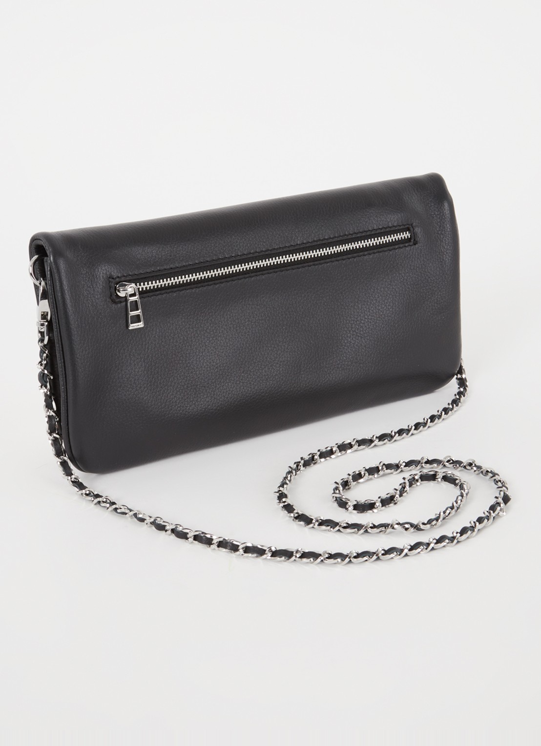 Zadig&Voltaire Rock clutch met afneembare schouderriem - achterkant zwart