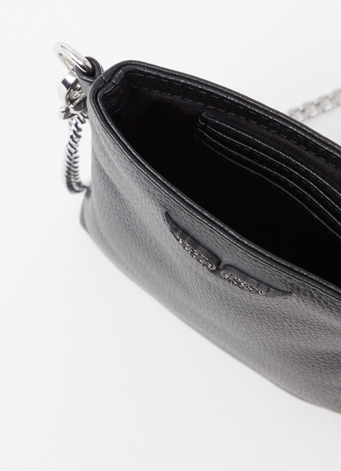 Zadig&Voltaire Rock crossbody telefoonhoes van leer - detail 4 zwart