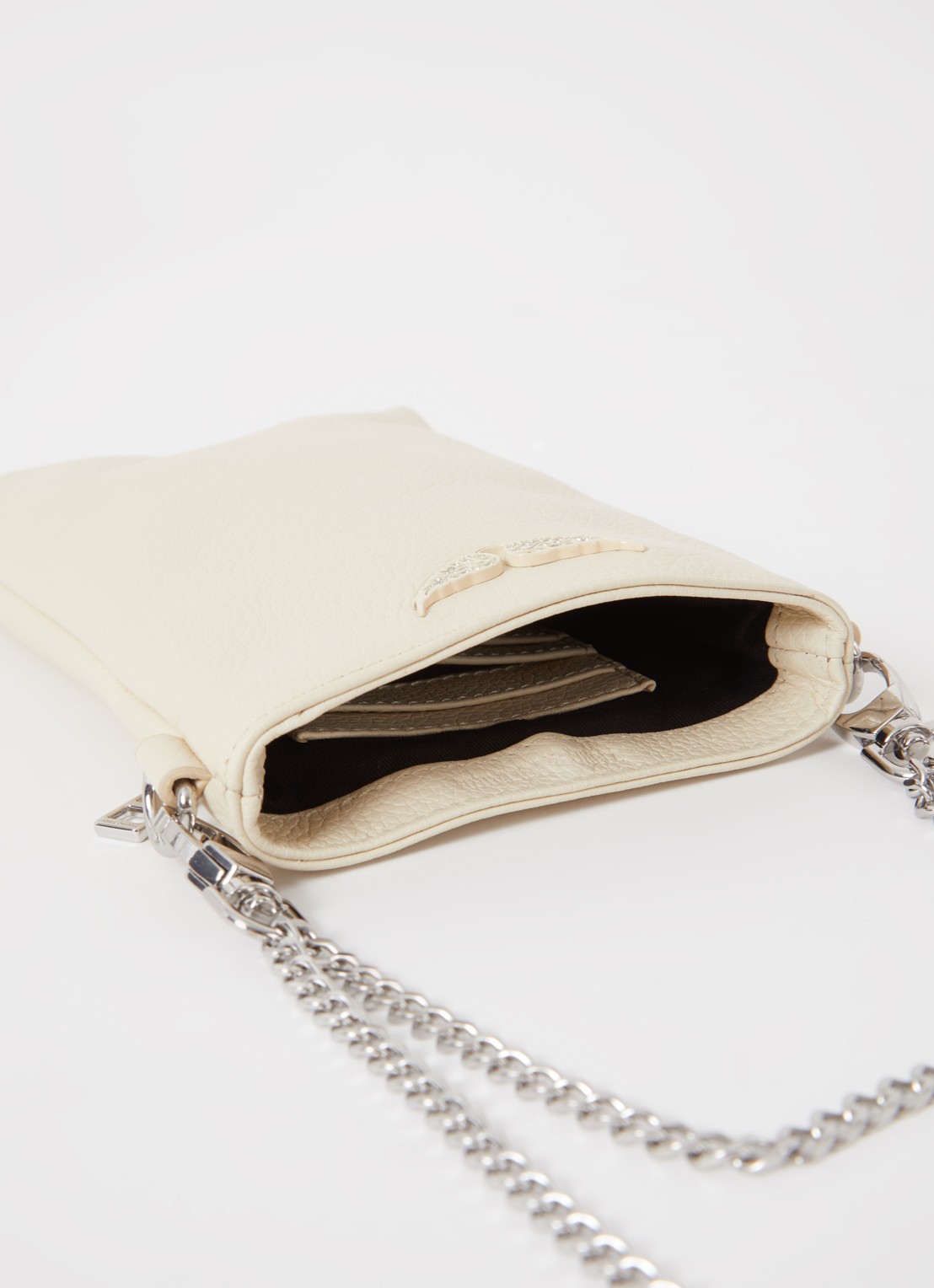 Zadig&Voltaire Rock crossbody telefoonhoes van leer - detail beige