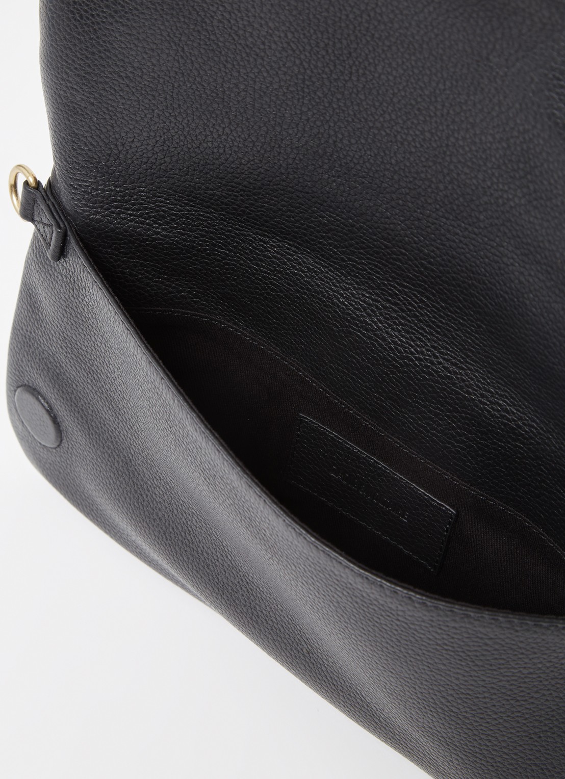 Zadig&Voltaire Rock Grained clutch van leer - detail zwart
