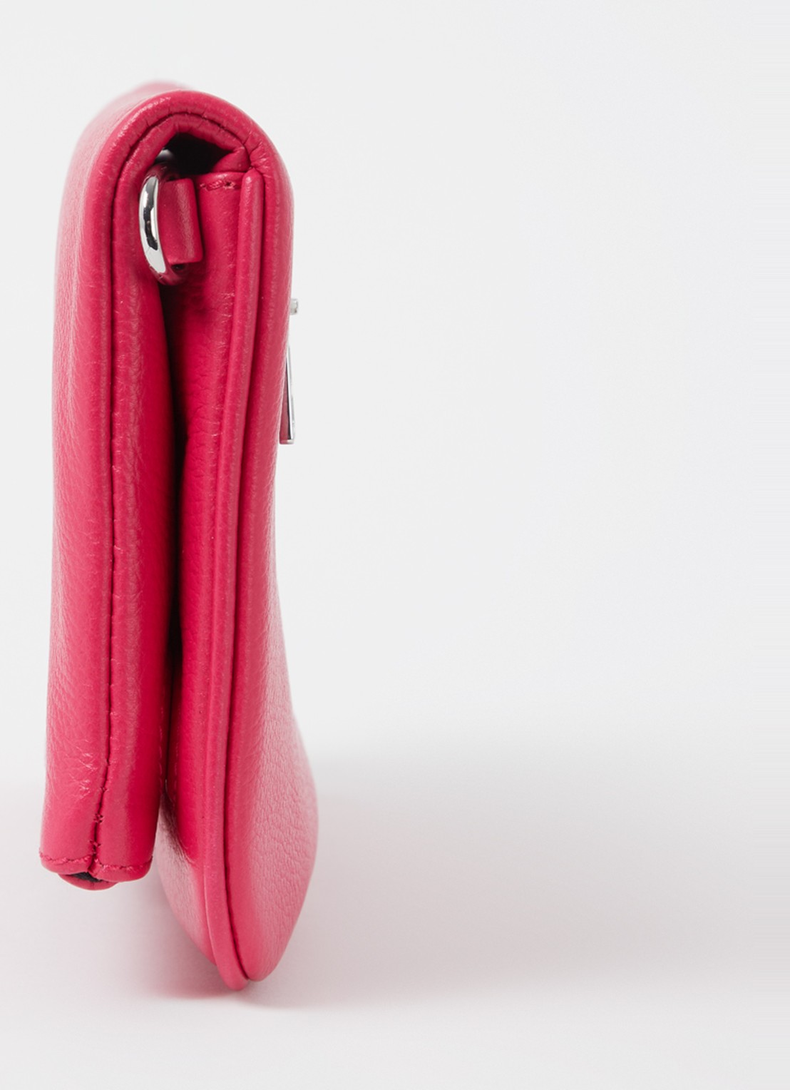 Zadig&Voltaire Rock Grained clutch van leer - detail 3 fuchsia
