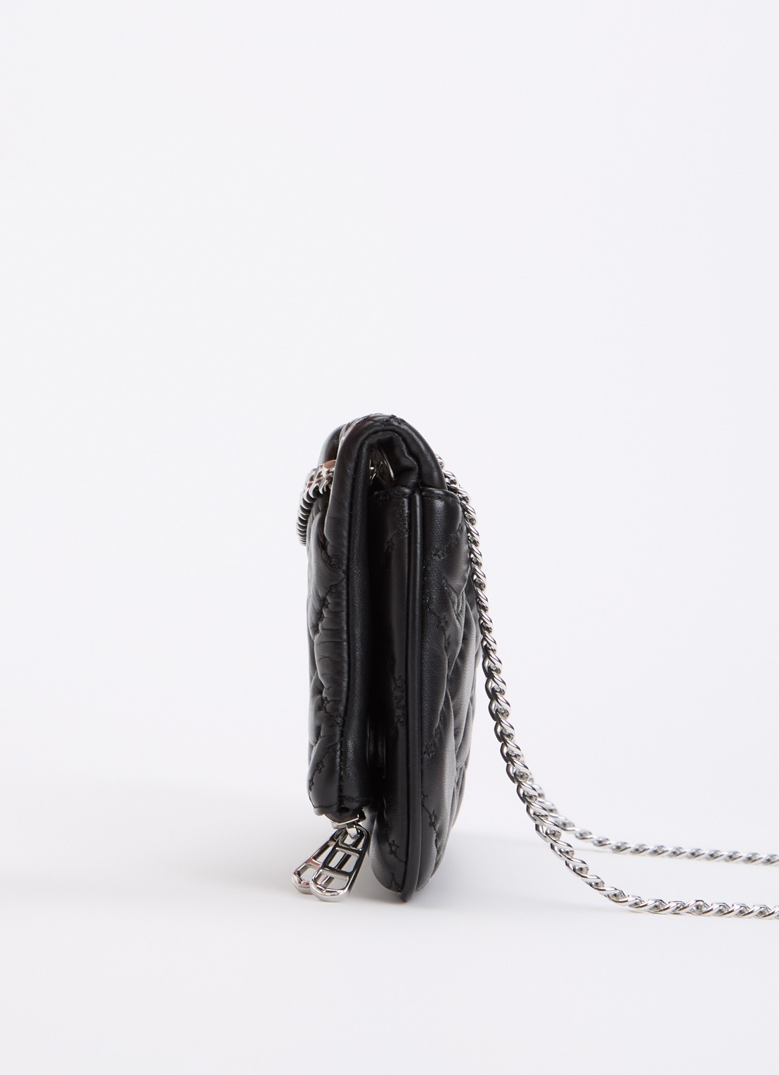 Zadig&Voltaire Rock II clutch van lamsleer met quilt patroon  - detail 2 zwart