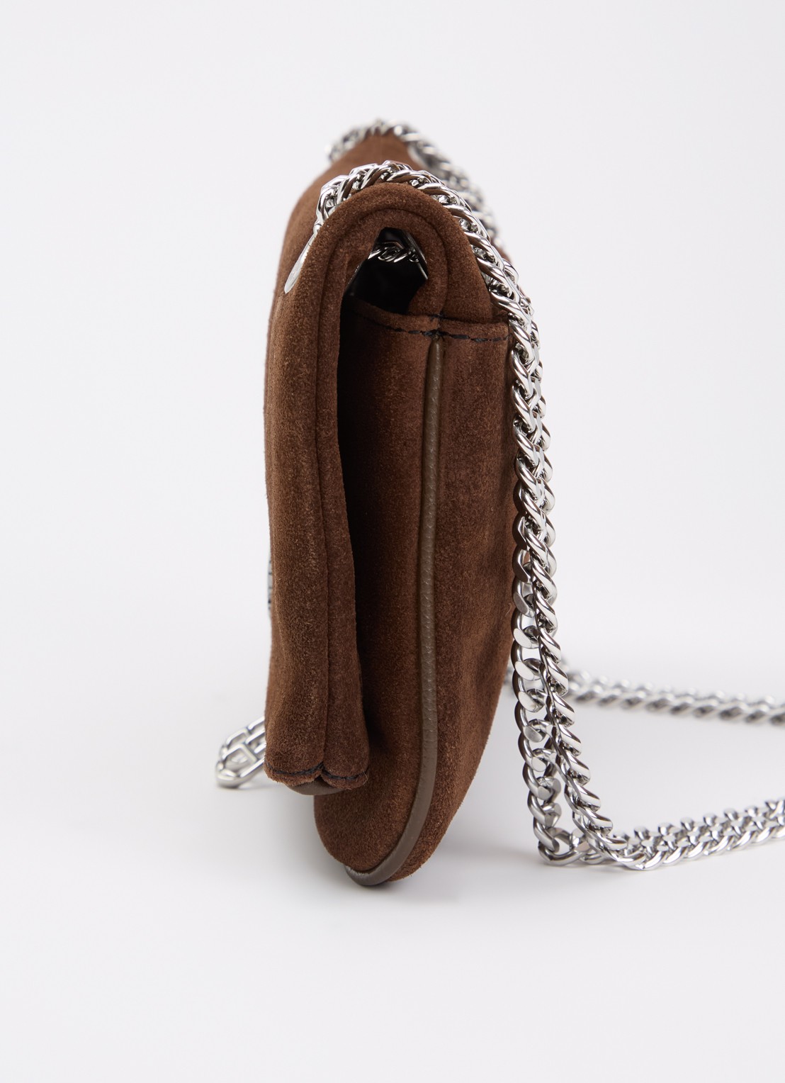 Zadig&Voltaire Rock II crossbodytas van suède - detail 3 bruin