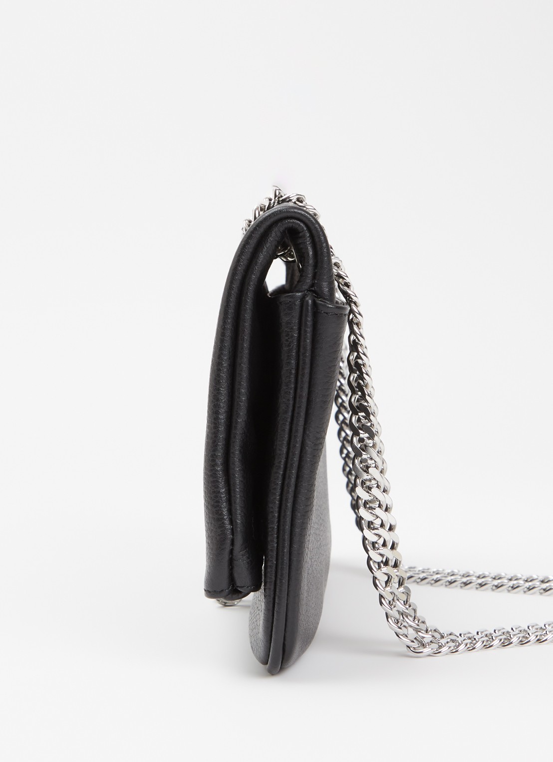 Zadig&Voltaire Rock II Grained clutch van leer met verstelbare schouderriem - detail 4 zwart