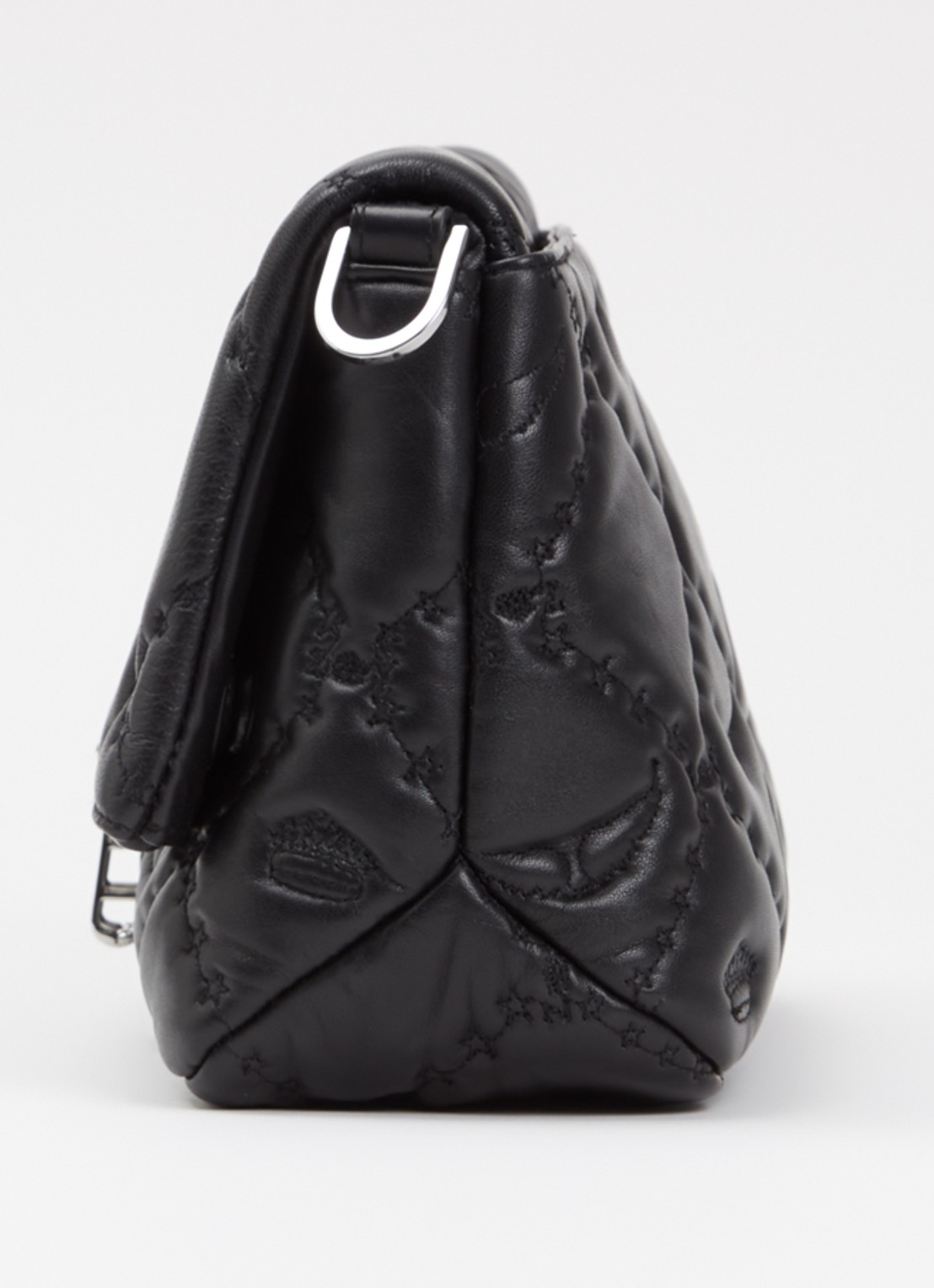 Zadig&Voltaire Rock II schoudertas van lamsleer met quilt patroon  - detail 2 zwart