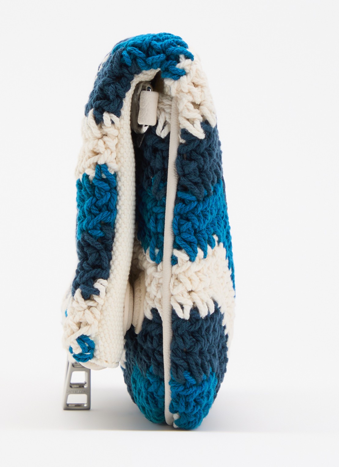 Zadig&Voltaire Rock macramé clutch met afneembare schouderriem  - detail 2 blauw