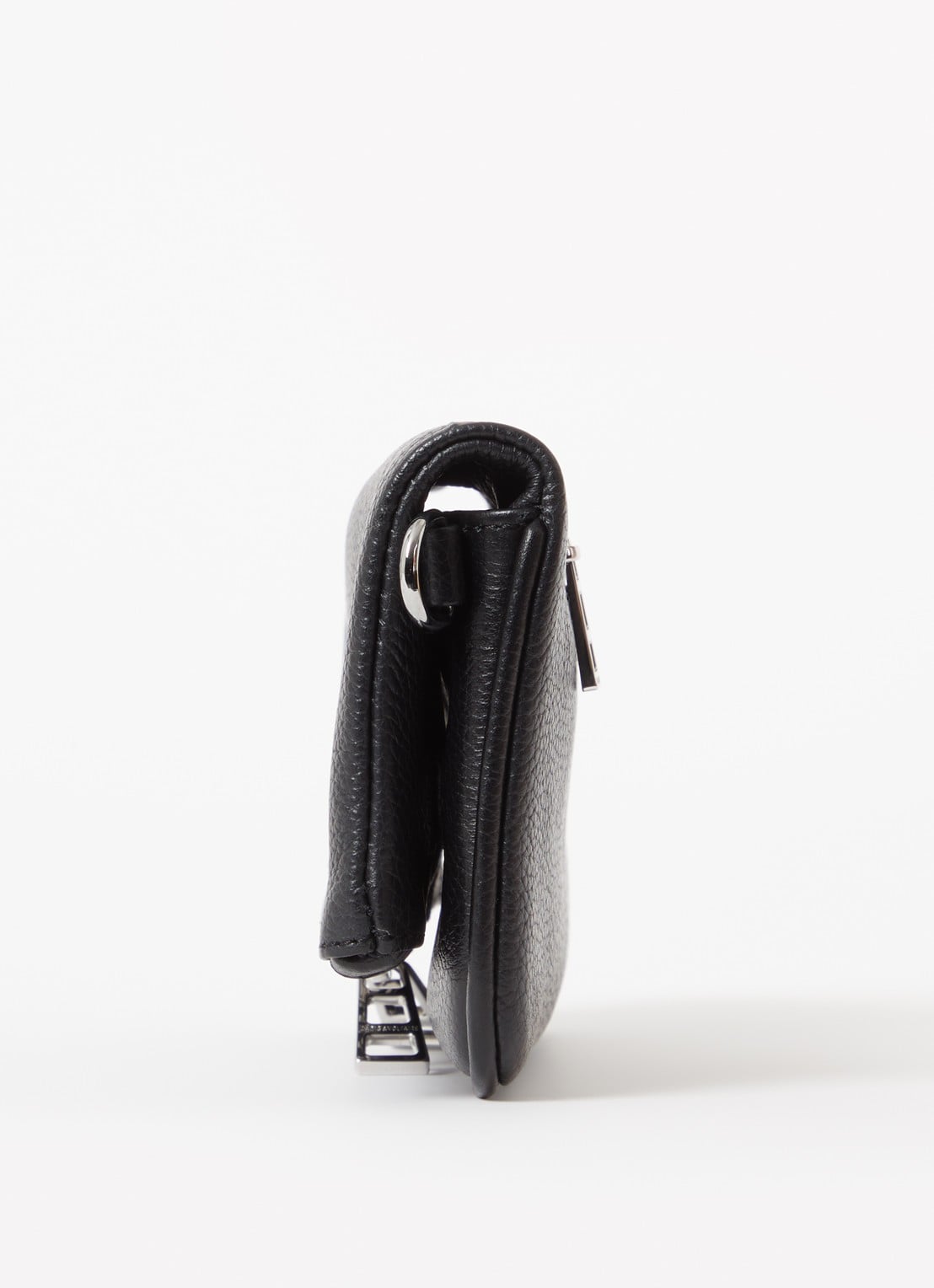 Zadig&Voltaire Rock Mini clutch van leer met afneembare schouderriem - detail 3 diepzwart