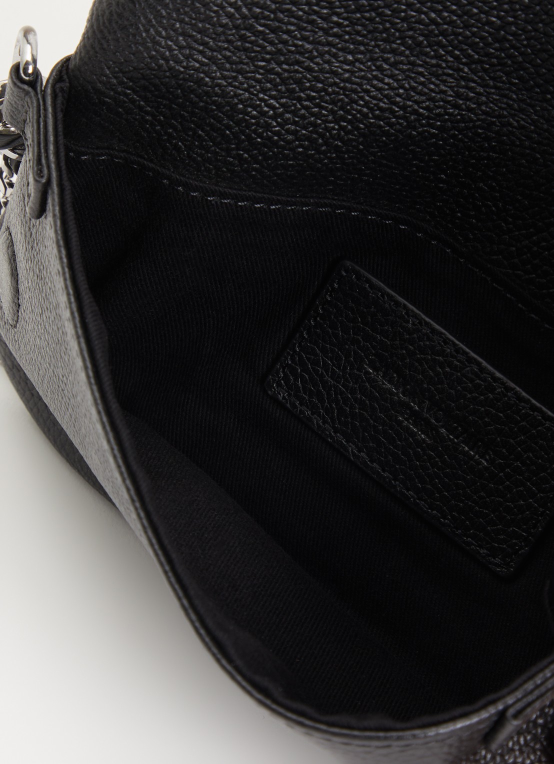 Zadig&Voltaire Rock Mini clutch van leer - detail zwart
