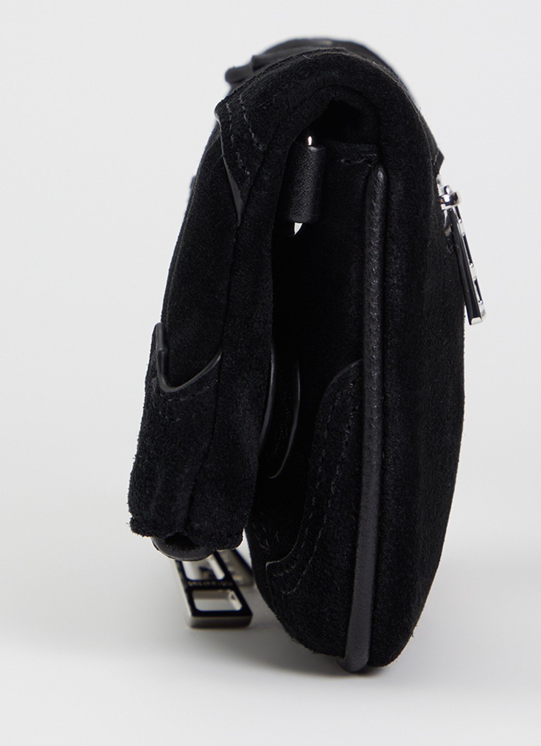 Zadig&Voltaire Rock Mini clutch van suède - detail 2 zwart
