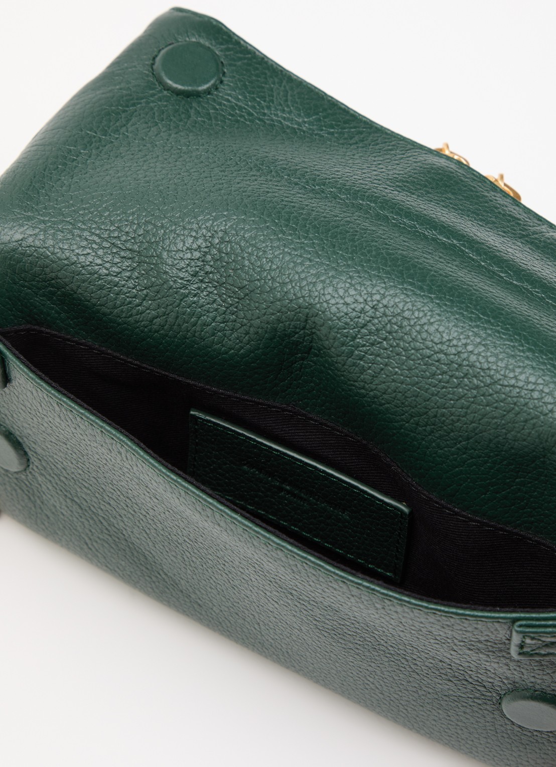 Zadig&Voltaire Rock Nano clutch van leer met afneembare schouderriem - detail 2 groen