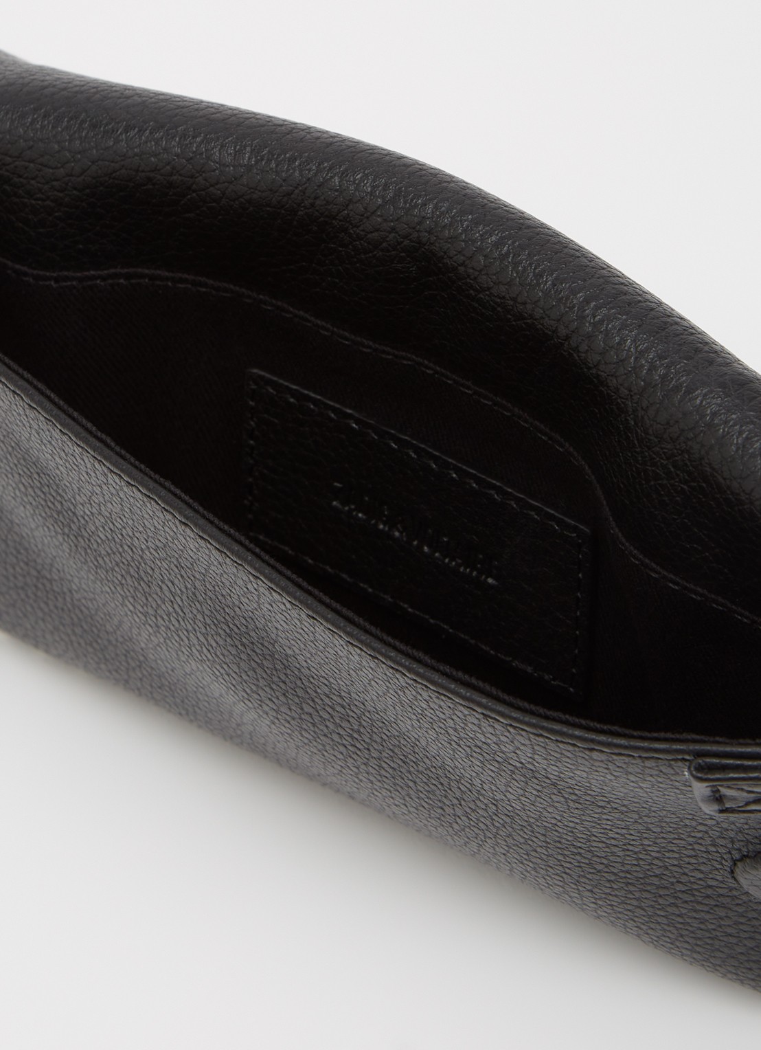 Zadig&Voltaire Rock Nano Grained clutch van leer met studs - detail 3 zwart