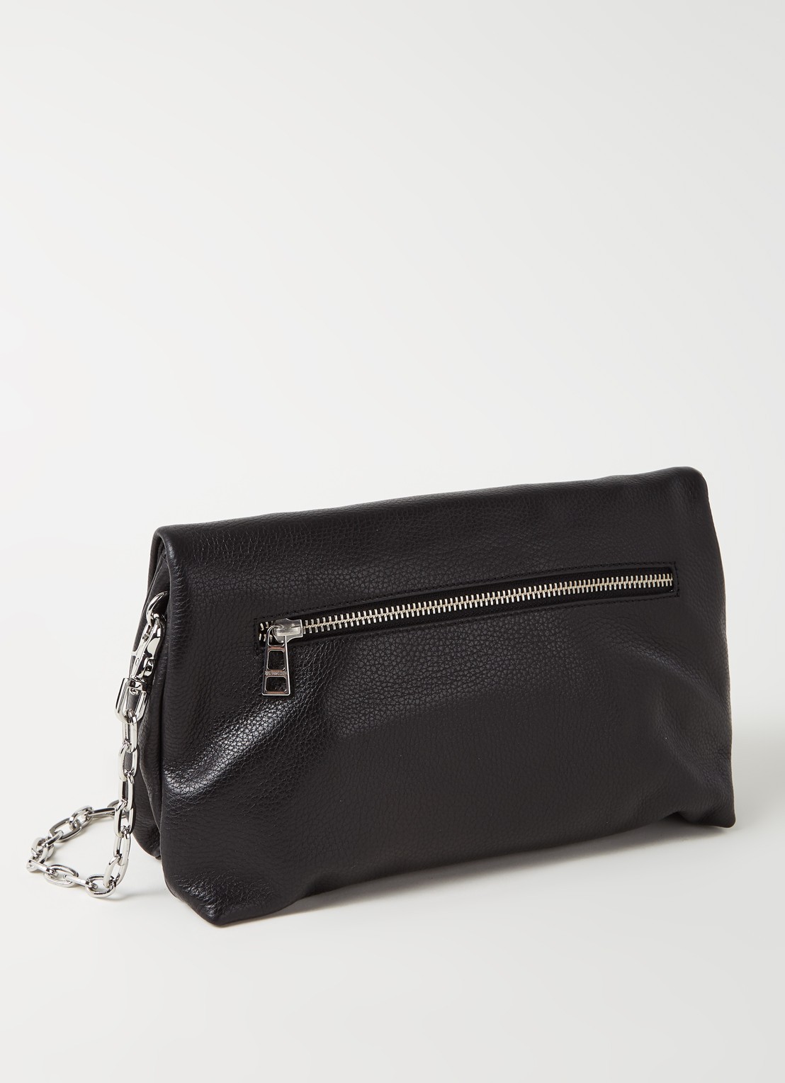 Zadig&Voltaire Rocky clutch van leer - detail zwart
