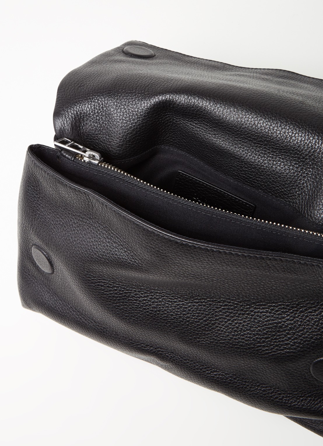 Zadig&Voltaire Rocky clutch van leer - voorkant 4 zwart