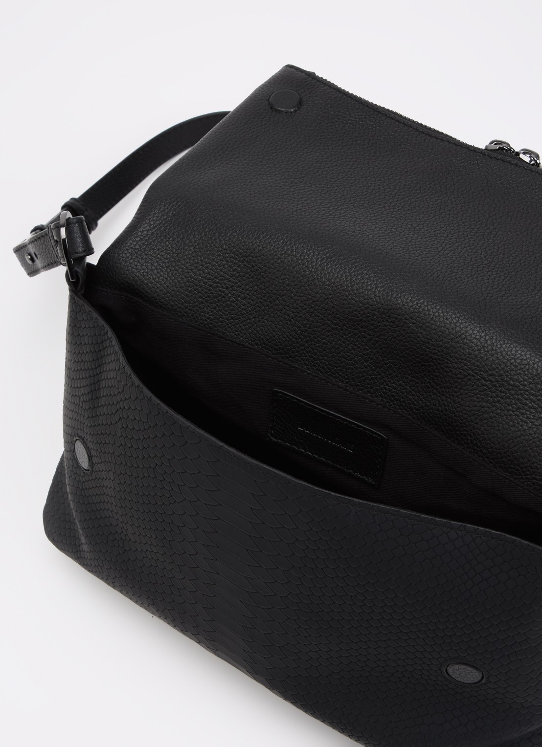 Zadig&Voltaire Rocky crossbodytas van leer met afneembare schouderriem - detail 5 zwart