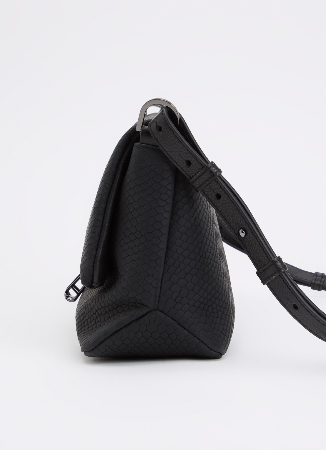 Zadig&Voltaire Rocky crossbodytas van leer met afneembare schouderriem - detail 6 zwart