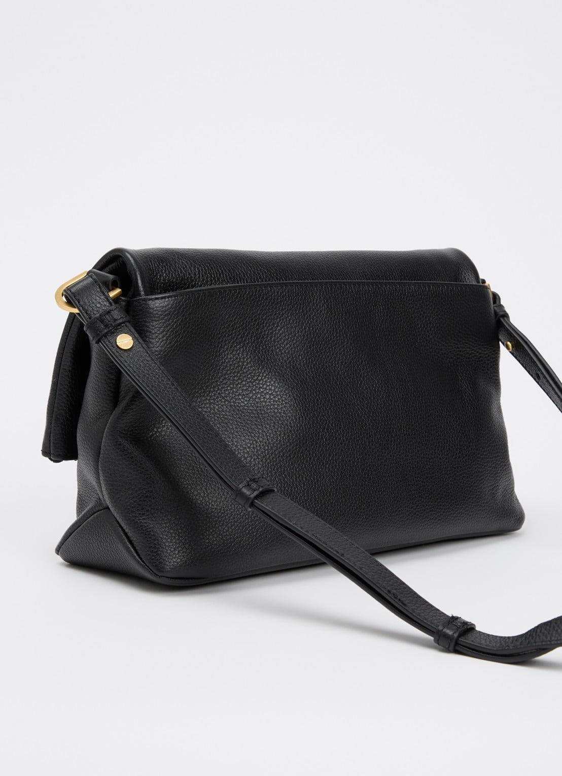 Zadig&Voltaire Rocky II schoudertas van leer met logo - achterkant 4 zwart