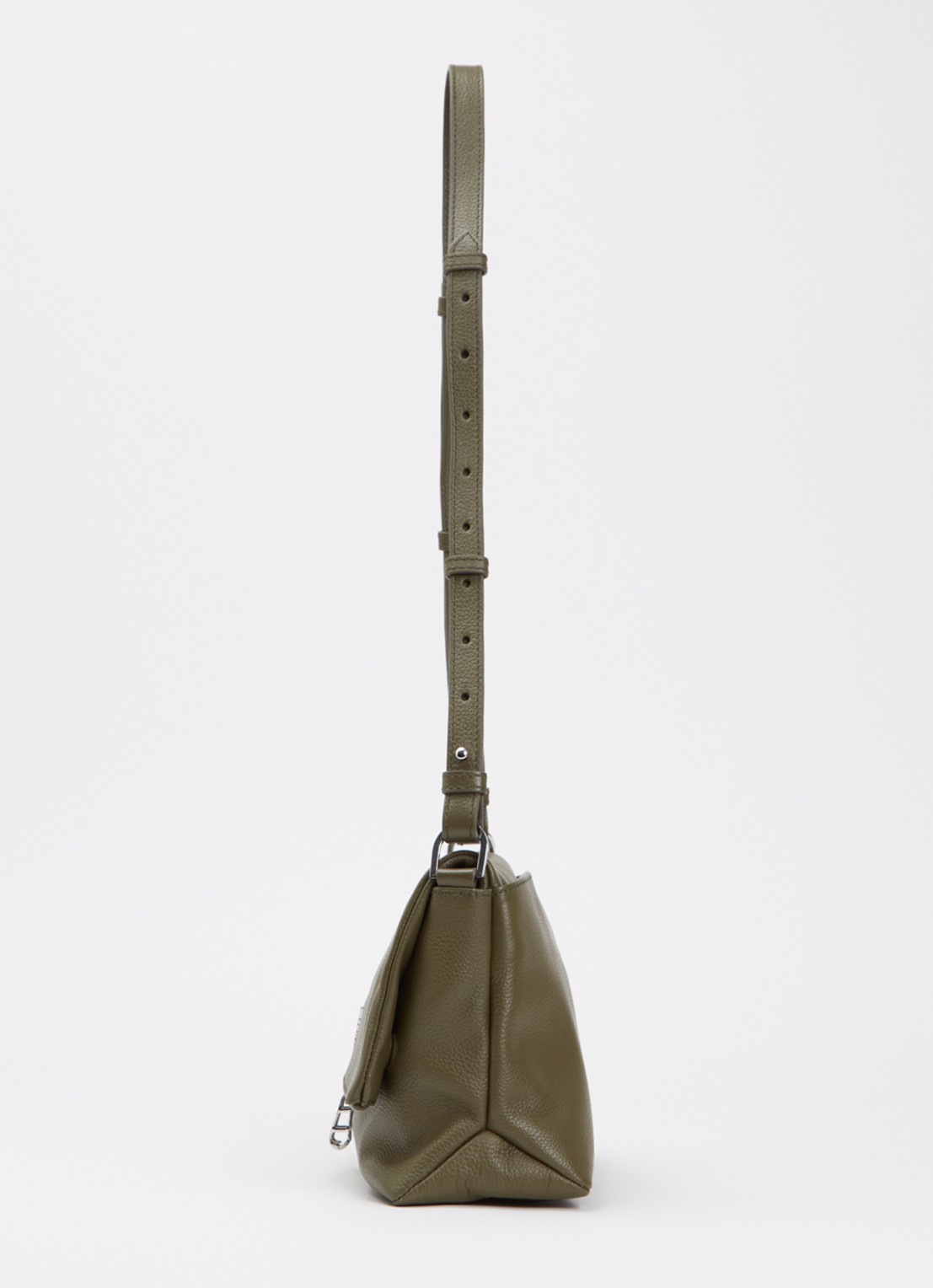 Zadig&Voltaire Rocky II schoudertas van leer met logo - detail 5 bronsgroen
