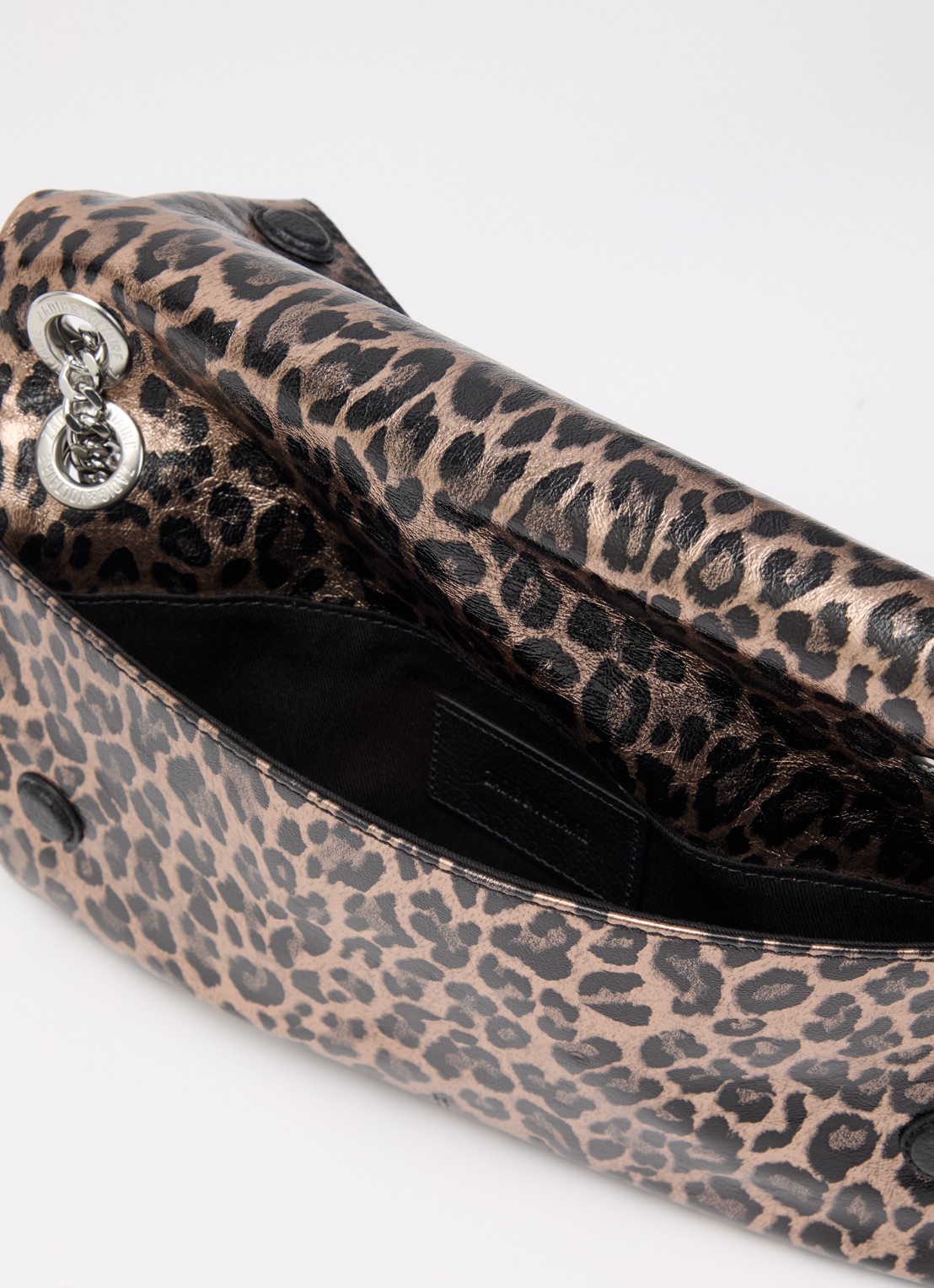 Zadig&Voltaire Rocky II schouderts met panterprint - detail 2 bruin
