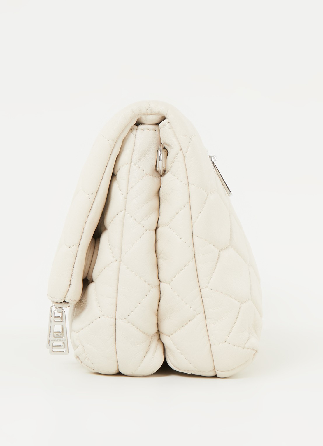 Zadig&Voltaire Rocky XL schoudertas van lamsleer - detail 4 gebroken wit
