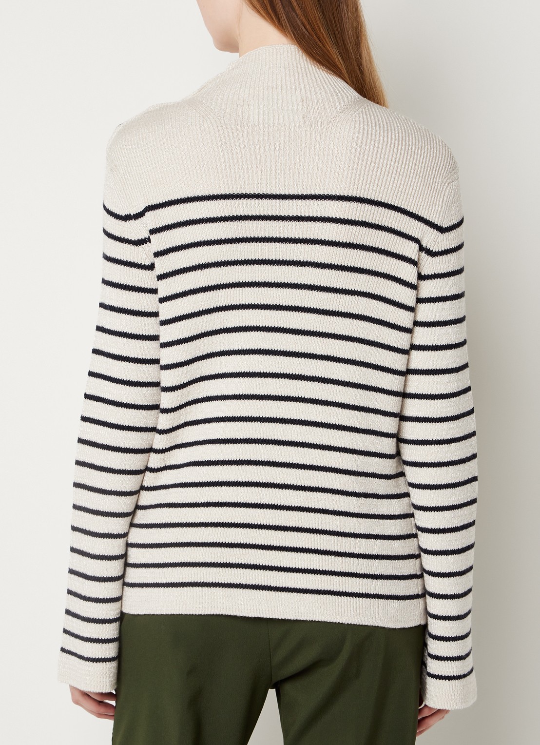 Zadig&Voltaire Sailor grofgebreide coltrui in wolblend met streepprint - achterkant 4 undefined
