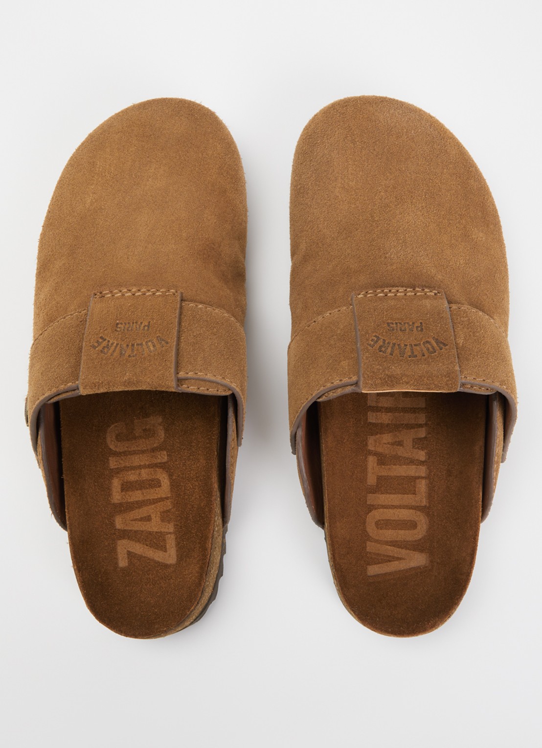 Zadig&Voltaire Santa Fe muiltje van suède - detail 4 cognac