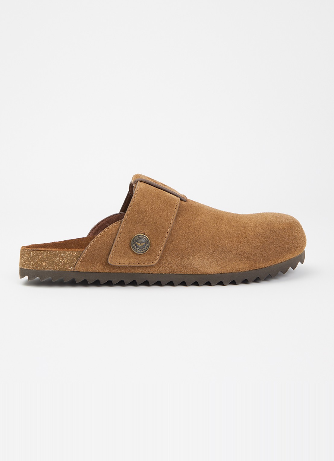 Zadig&Voltaire Santa Fe muiltje van suède - voorkant cognac