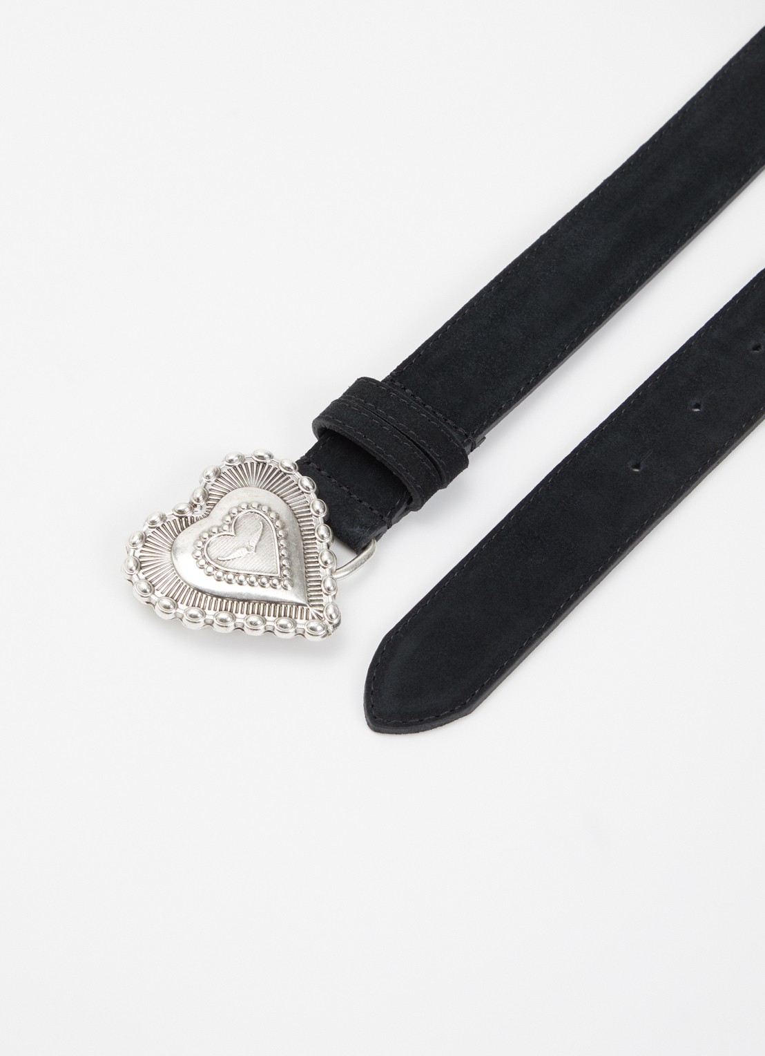 Zadig&Voltaire Santa Fe riem van suède - detail 2 zwart