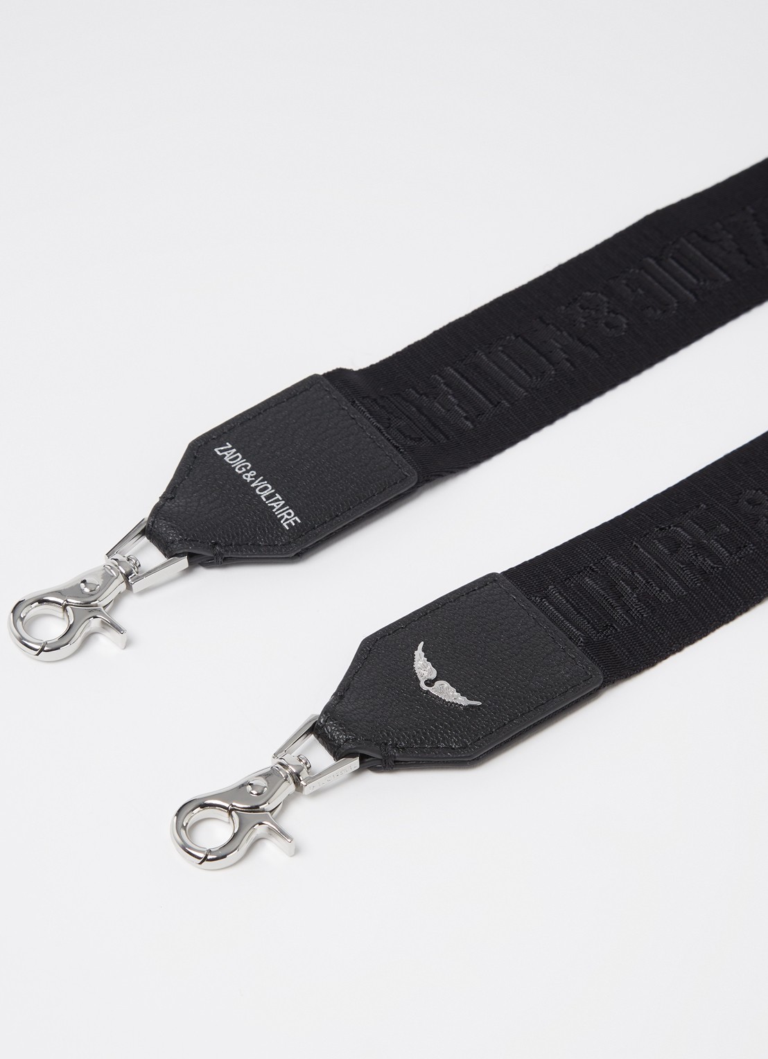 Zadig&Voltaire Schouderriem met leren details - detail donkerroze