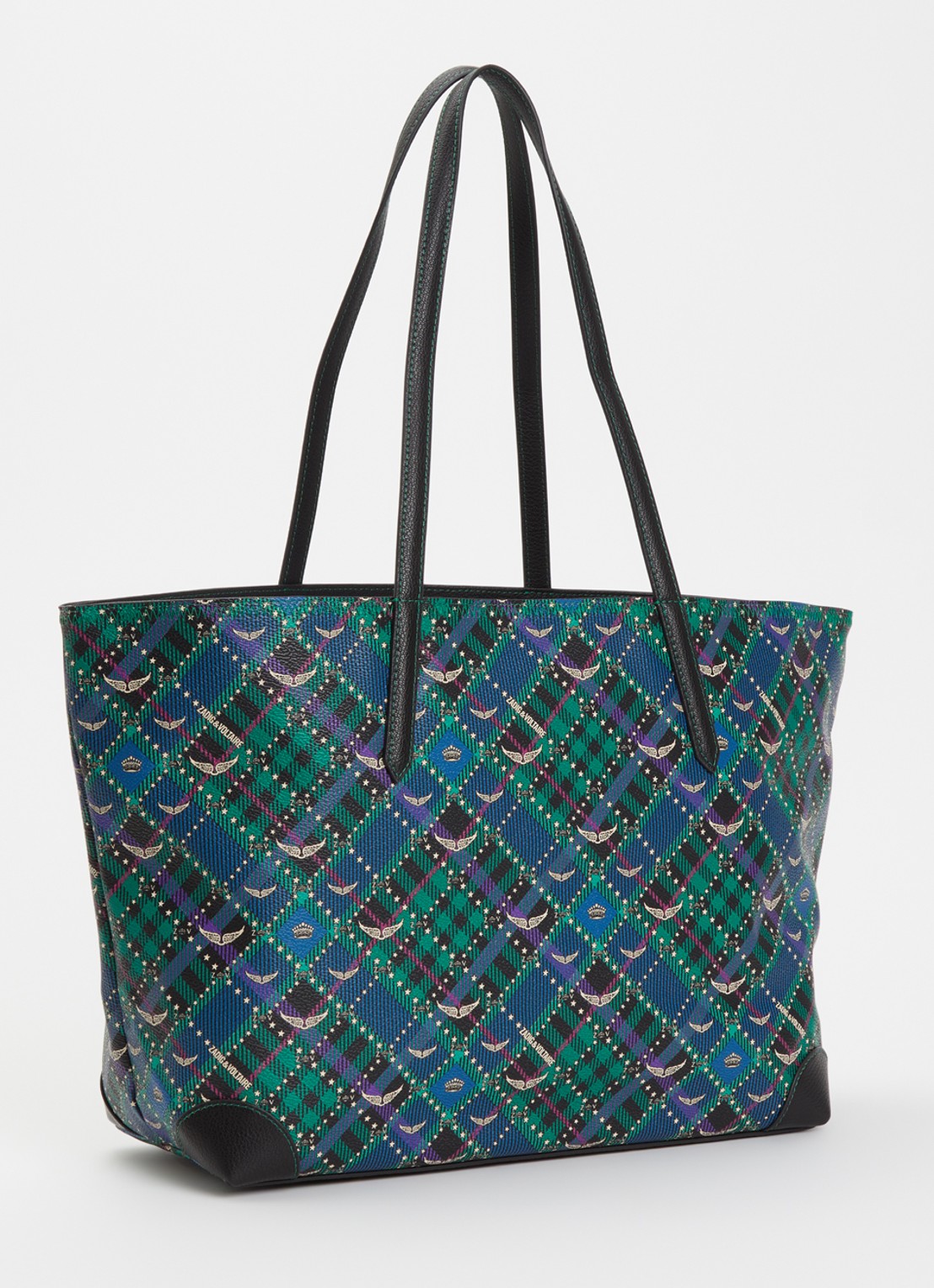 Zadig&Voltaire Schoudertas met logoprint - achterkant 4 groen