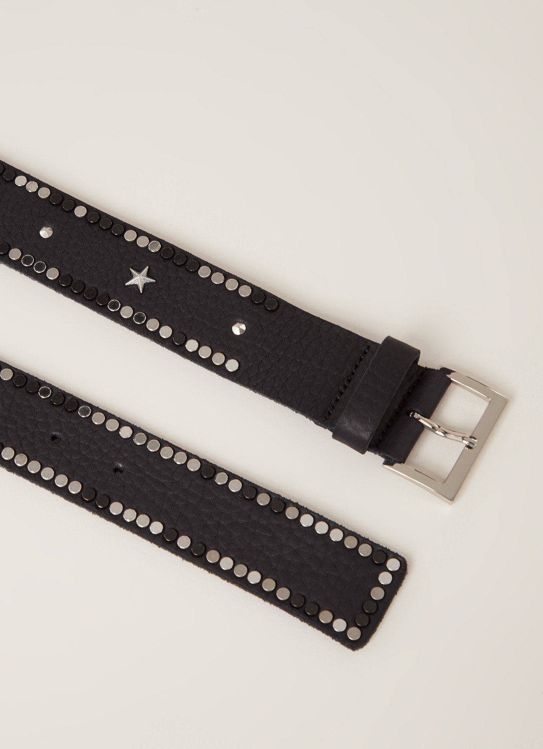 Zadig&Voltaire Starlight riem van leer met studs - detail 3 zwart
