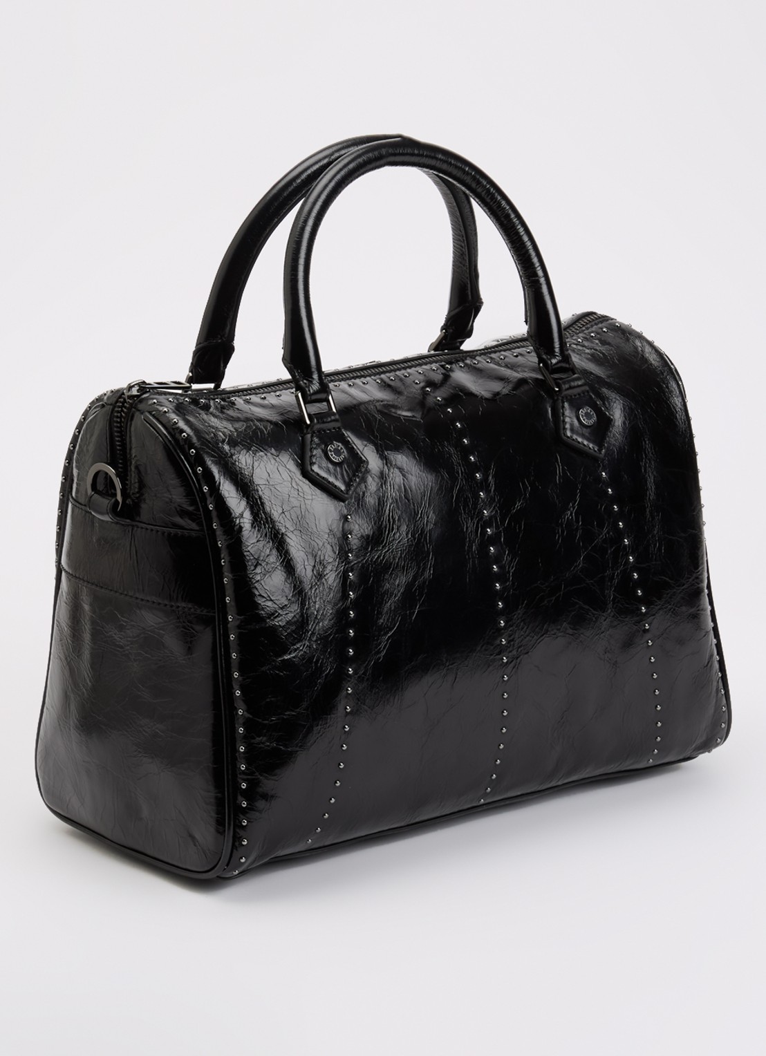 Zadig&Voltaire Sunny handtas van leer met afneembare schouderriem - achterkant 5 zwart