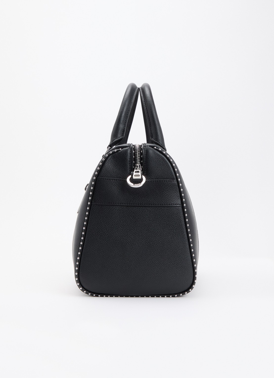 Zadig&Voltaire Sunny Medium handtas van leer met studs en afneembare schouderriem - detail 3 zwart