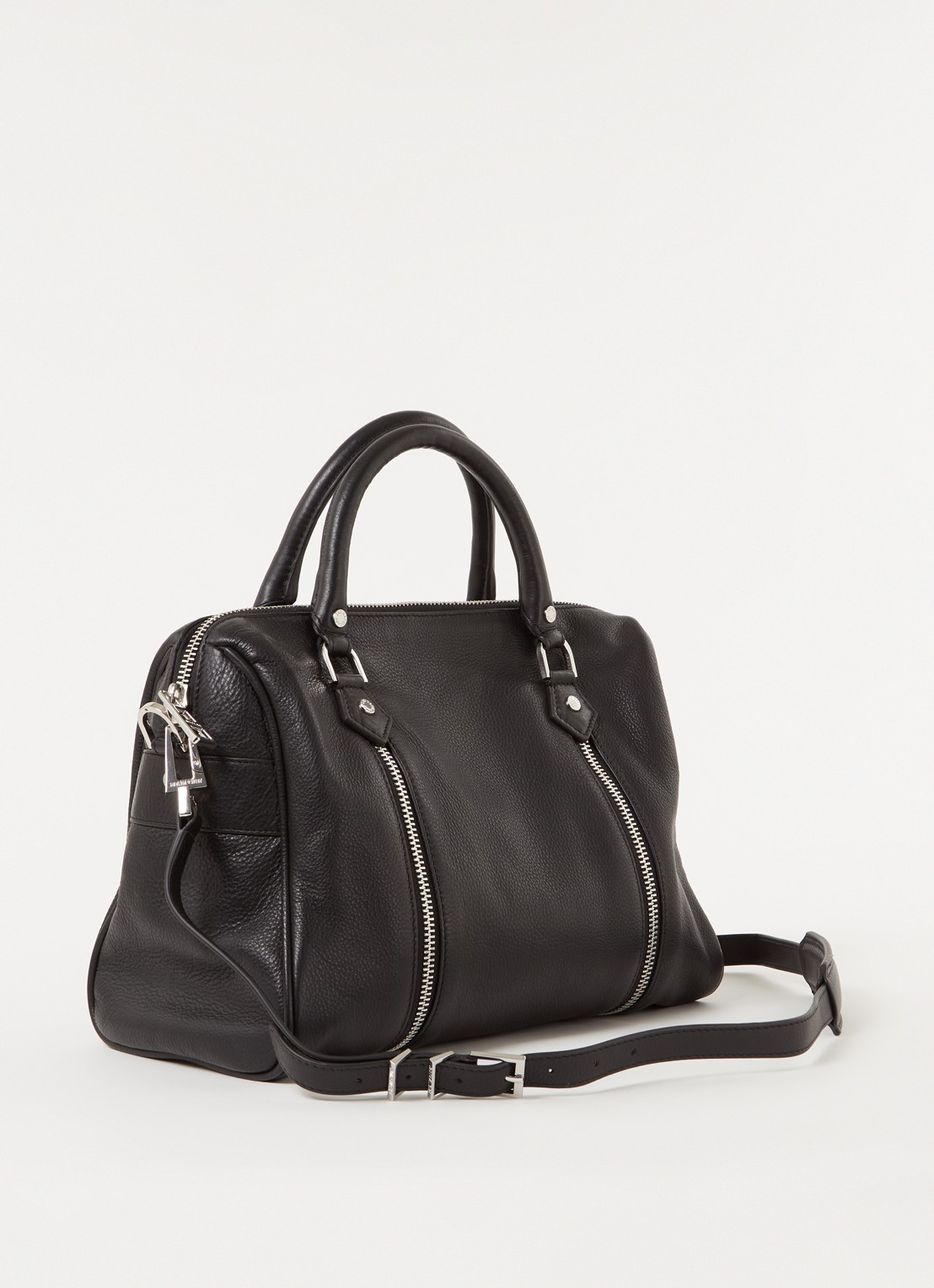 Zadig&Voltaire Sunny Medium handtas van leer  - achterkant 4 zwart