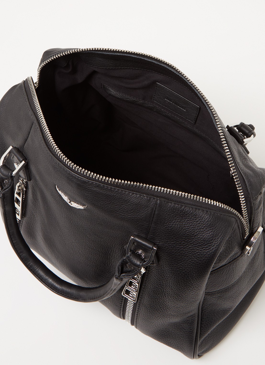 Zadig&Voltaire Sunny Medium handtas van leer  - detail 2 zwart
