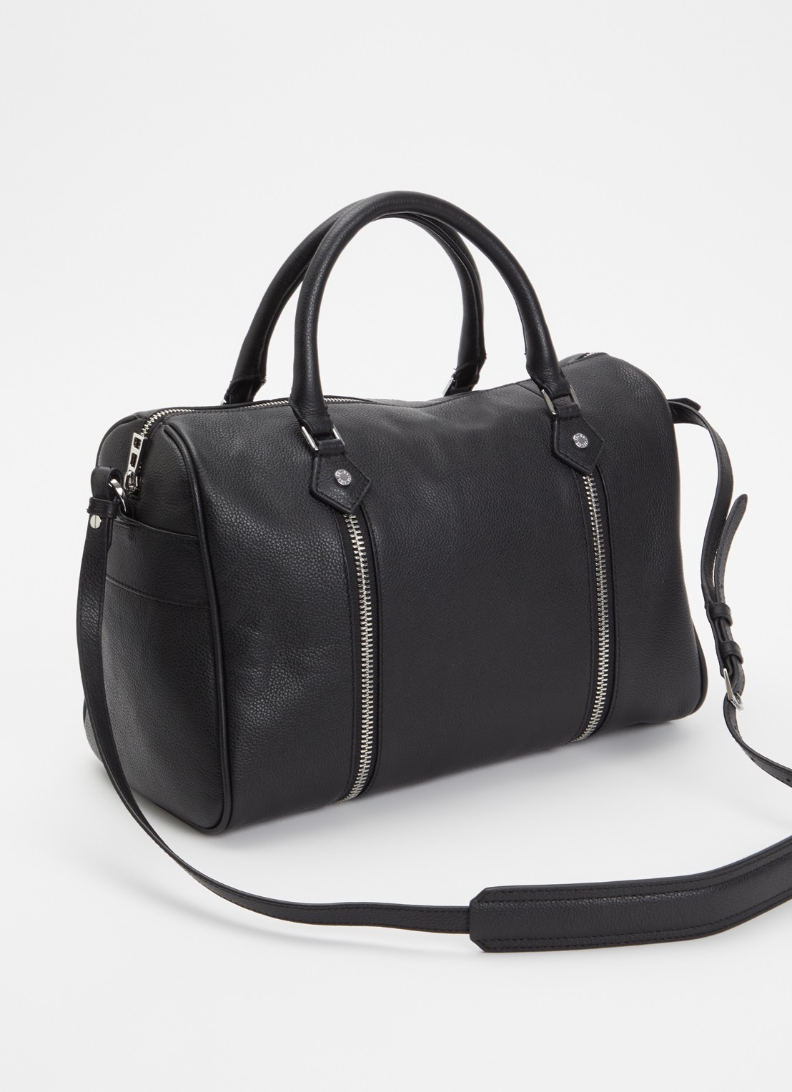Zadig&Voltaire Sunny Medium handtas van leer - achterkant zwart