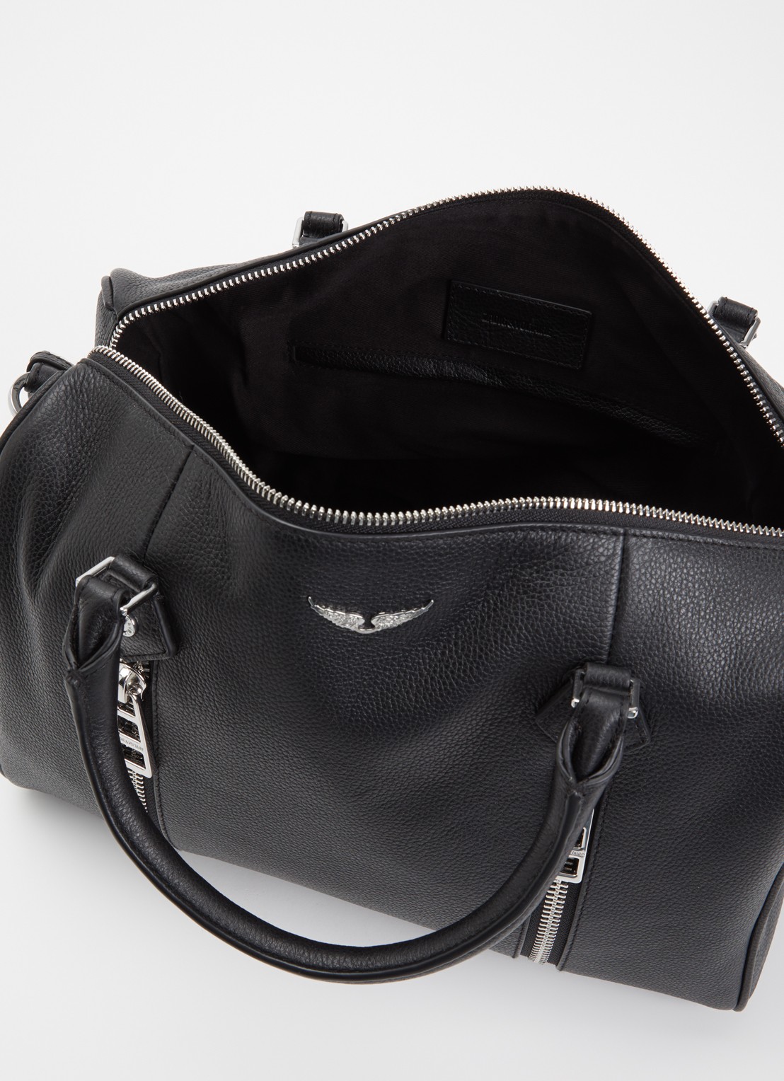 Zadig&Voltaire Sunny Medium handtas van leer - detail 3 zwart