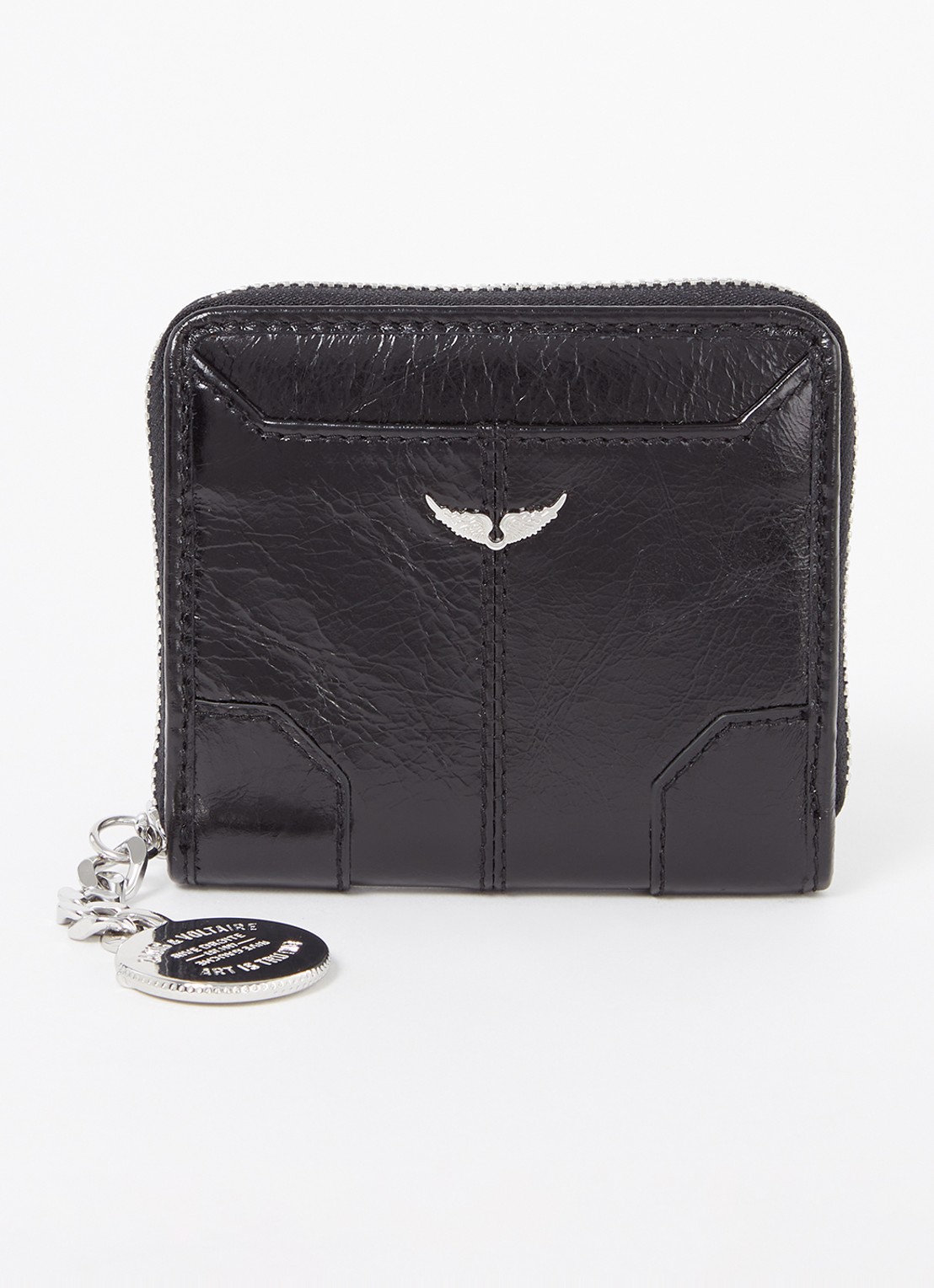 Zadig&Voltaire Sunny Mini portemonnee van leer - voorkant zwart