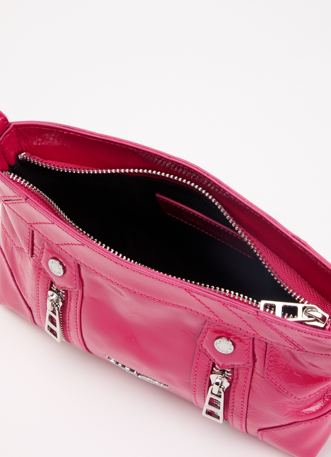 Zadig&Voltaire Sunny Mood crossbodytas van leer met structuur - detail 2 roze