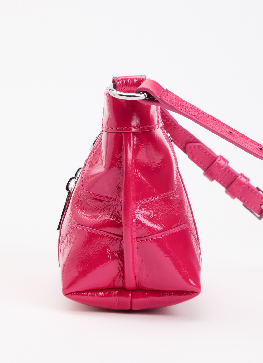 Zadig&Voltaire Sunny Mood crossbodytas van leer met structuur - detail 3 roze