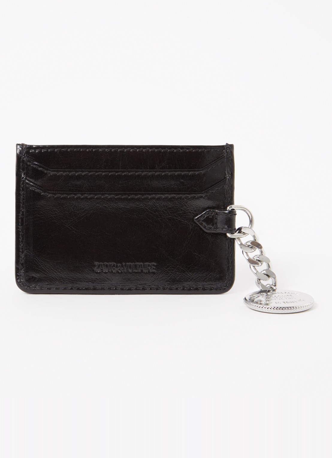 Zadig&Voltaire Sunny Pass pasjeshouder van leer - achterkant 3 zwart