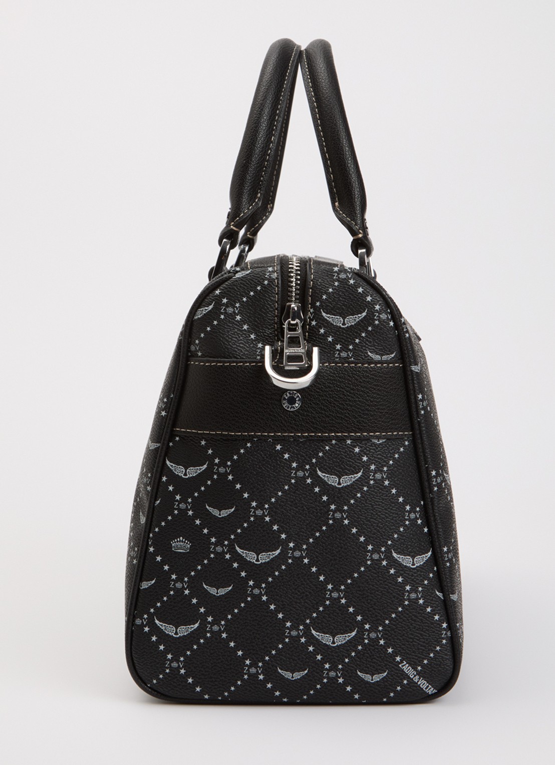 Zadig&Voltaire Sunny Vibe Medium handtas van leer met afneembare schouderriem - detail 3 zwart