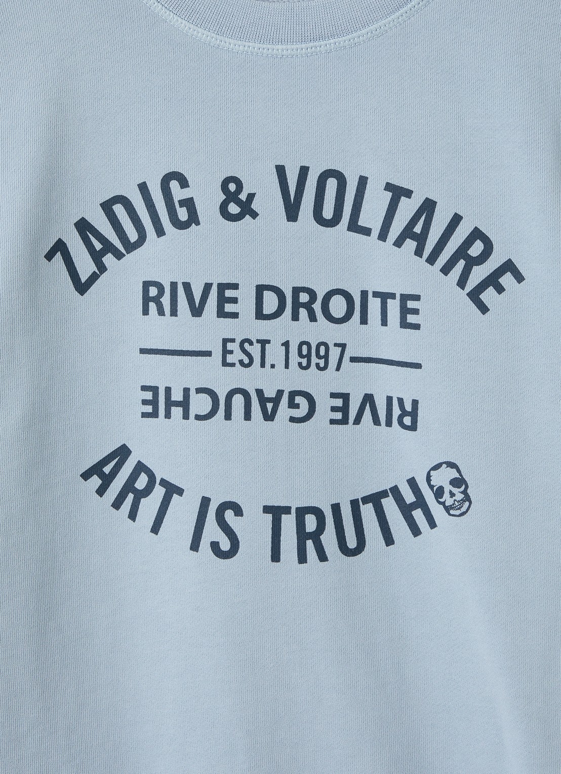 Zadig&Voltaire Sweater met logoprint  - detail 3 blauwgrijs