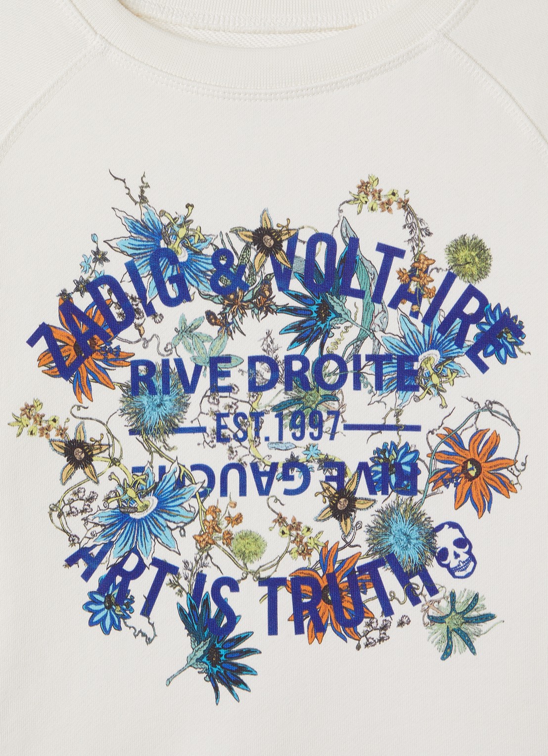 Zadig&Voltaire Sweater met logoprint - detail 3 gebroken wit
