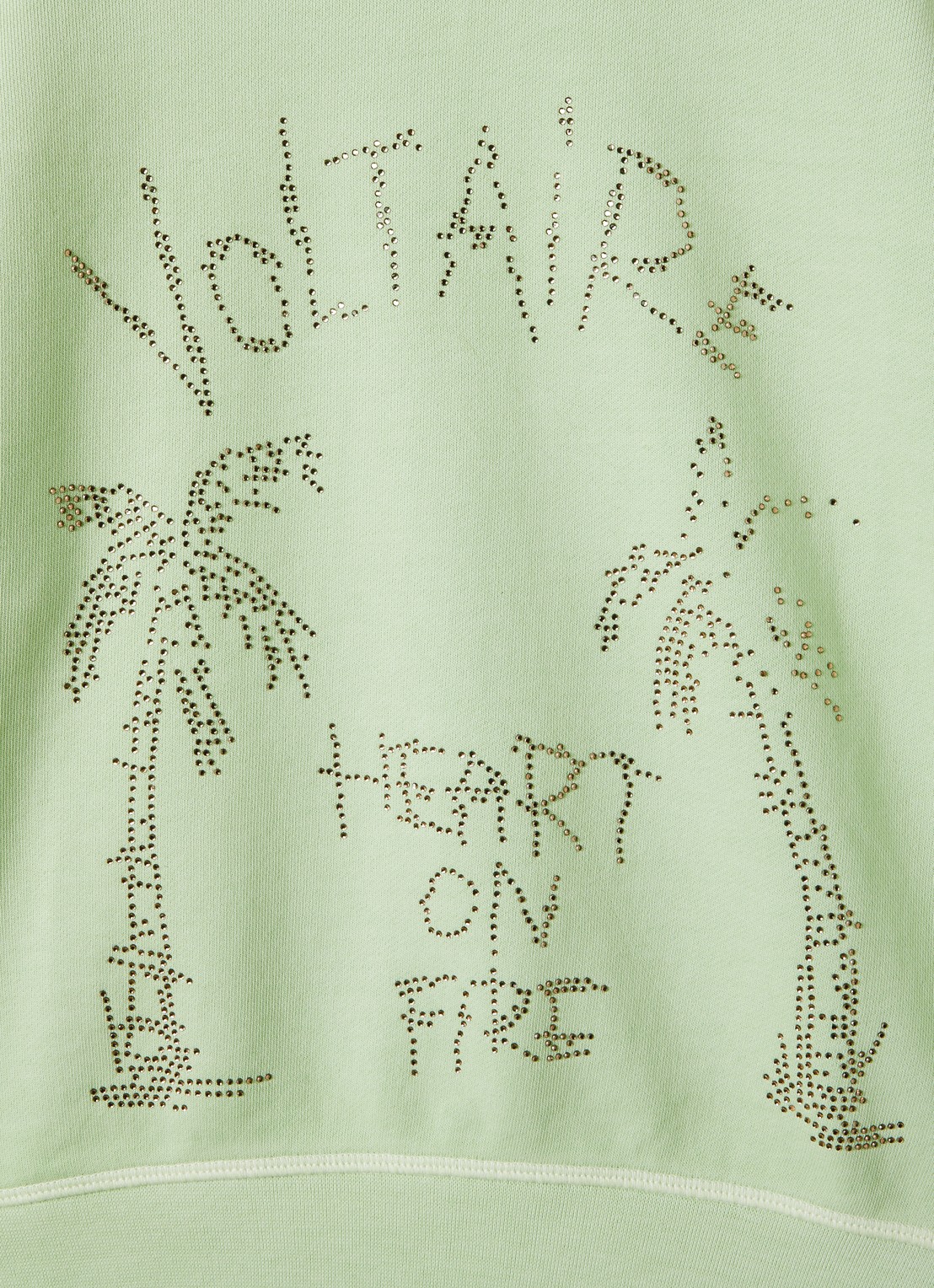 Zadig&Voltaire Sweater met strass - detail lindegroen